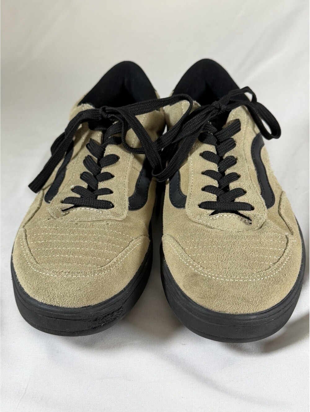 Vans Skate Mid Tan Suede Black Stripe Sneakers 10.5 - Picture 6 of 9